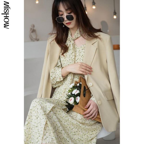 

women's suits & blazers mishow 2021 spring for women mx21a6949, White;black