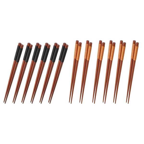 

chopsticks 6 pairs wood chopsticks,reusable dishwasher safe,non-slip with thread
