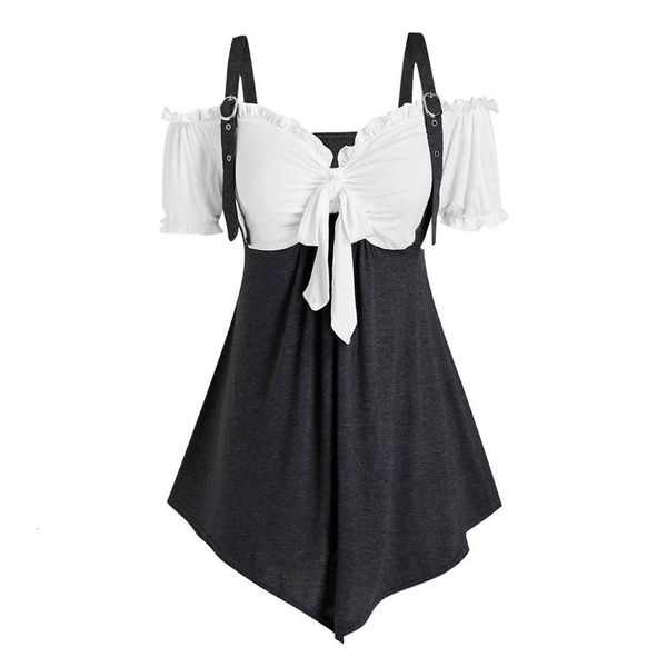 

women blouses plus size ruched camis bandage shirt cold shoulder short sleeve blouse kimono blusas mujer de moda 2021, White