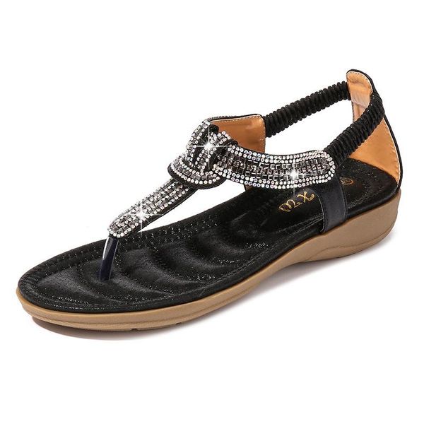 

woman sandals fashion platform women's shoes wedge heel female sandals casual slip on shoes for women outdoor plus size, Black