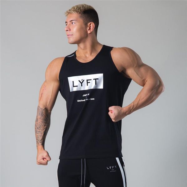 

men summer bodybuilding fitness tank gyms clothing shirt slim fit vests mesh singlets, White;black
