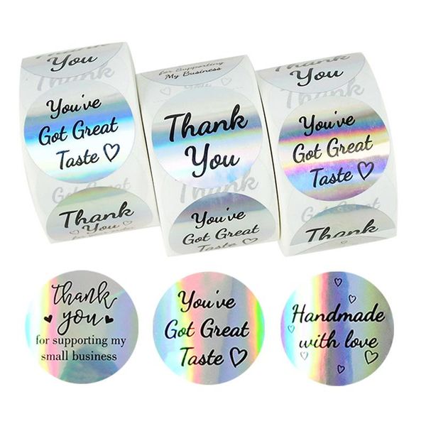 

gift wrap 500pcs 3.8cm thank you stickers you've got great taste laser seals labels sticker for wedding birthday party gifts pakcing de