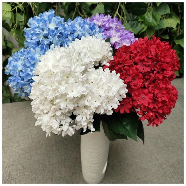 

decorative flowers & wreaths 5 snowflake hydrangea wedding simulation home decoration pography props silk artificial bride holding