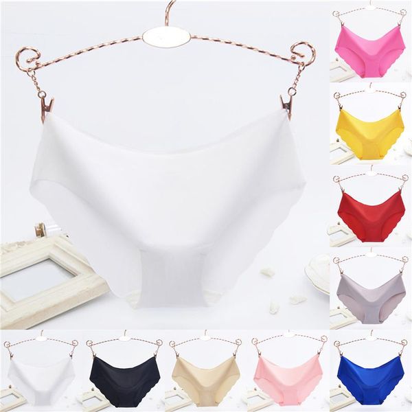 

women's panties seamless solid ultra-thin underwear low-rise ruffles briefs lingerie, Black;pink