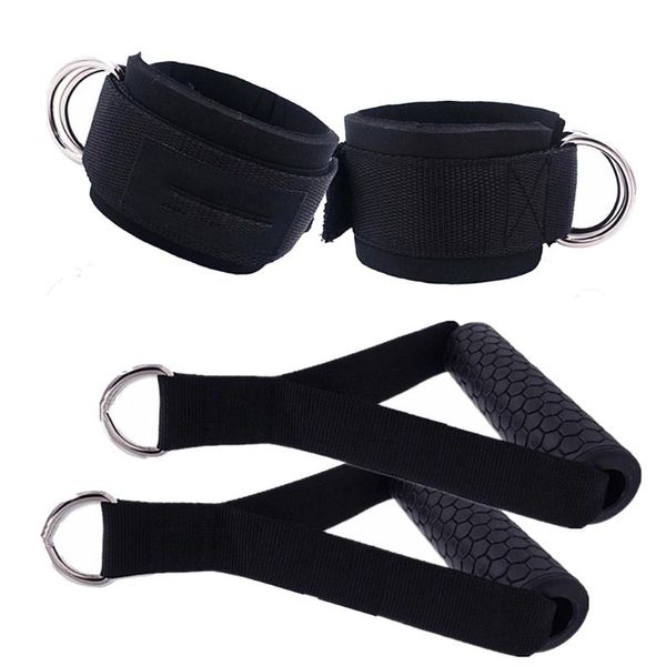 

accessories u2jb resistance band handle tricep rope cable machine attachments with super strong nylon webbing & grip fitness equipment