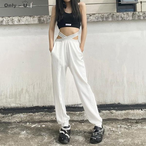 

women's pants & capris 2021 summer fashion wear solid color loose fit street trend casual, Black;white