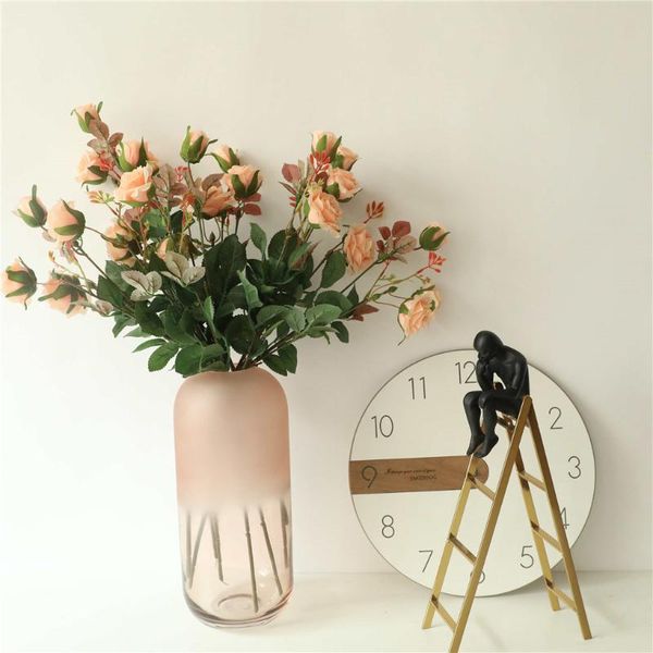 

decorative flowers & wreaths 3-head artificial rose flower bouquet simulation silk floral decor fake