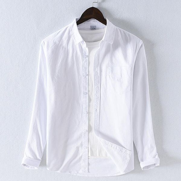 

2021 suehaiwe's italy brand cotton shirt men long-sleeved oxford shirts for men casual fashion shirt mens solid shirts male, White;black