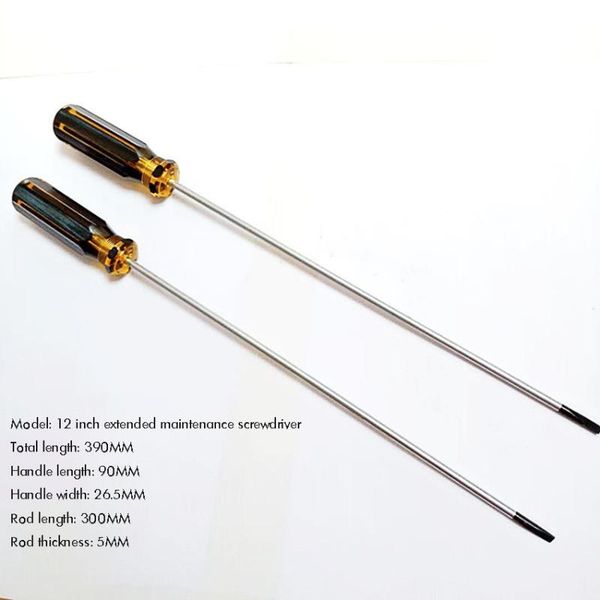 

hand tools long blade slotted/ cross screwdriver with anti-slip grip, 12 inch magnetic for sewing machine repair
