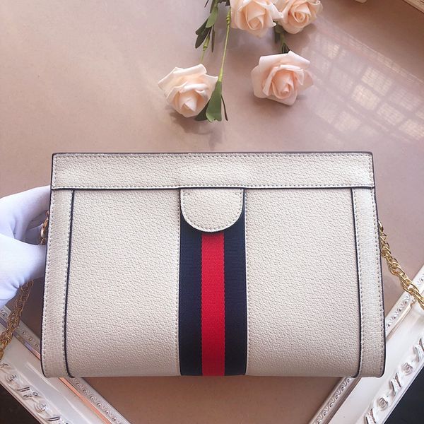 

brand classic style women gold chains shoulder bags famous designer handbags real leather ladies purses clutch bag black white, Black;red