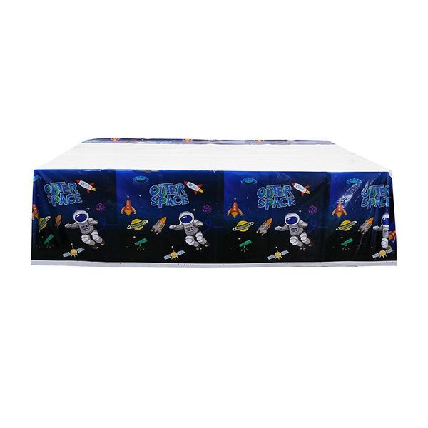 

1pcs 130x220cm solar system outer space disposable tablecloths birthday party decoration kids astronaut theme party supplies