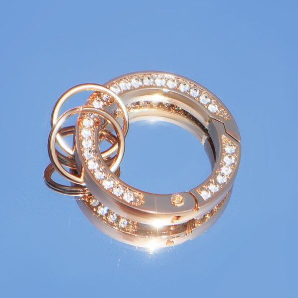 

keychains luxury car key chain women girl keychain rhinestones for ring holder high-grade buckle gift exquisite accessories charm, Silver