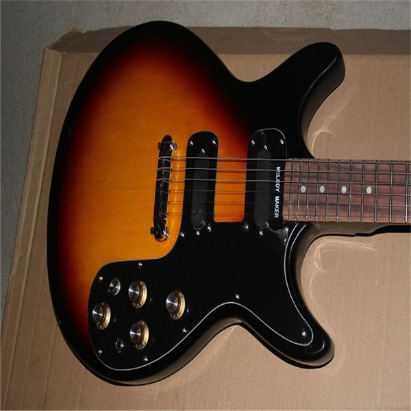 Factory Mahagoni Melody Maker, hergestellt in den USA, Sunburst-E-Gitarre
