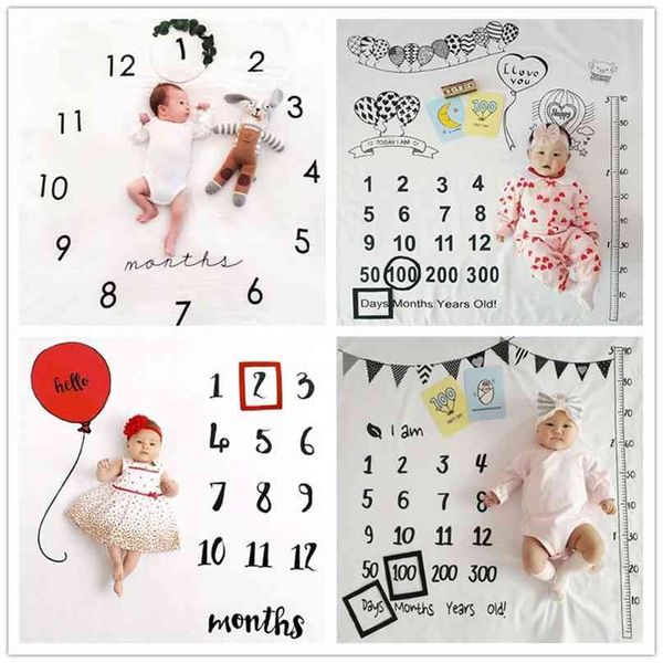 

baby month pography props cloth po blanket background born accessories play mats kids bath towel room decor 210823