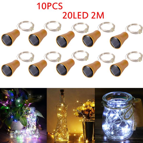 

10pack soar wine botte ights 20 ed soar cork string ight copper wire fairy ight for hoiday christmas party wedding decor