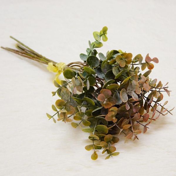 

6 fork/bouquet eucalyptus money leaf simulation european diy artificial green plant fake flower plant leaf material decorations