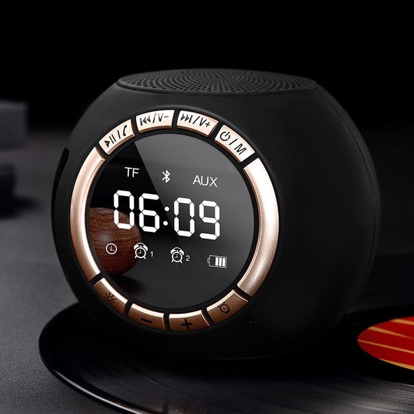 

2021 new no smart blue tooth speaker mini-speaker clock card tf subwoofer multi-function dual sound mirror display design alarm zu1p
