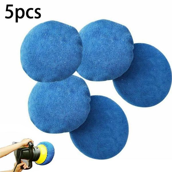 

car organizer washing polishing bonnet waxing 5-6inch 5pcs blue buffer cover for polisher