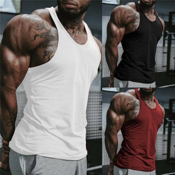 

2021 fashion gym cato vest muscle mouwloze tank tea casual bodybuilding fitness vests men cats clothing, White;black