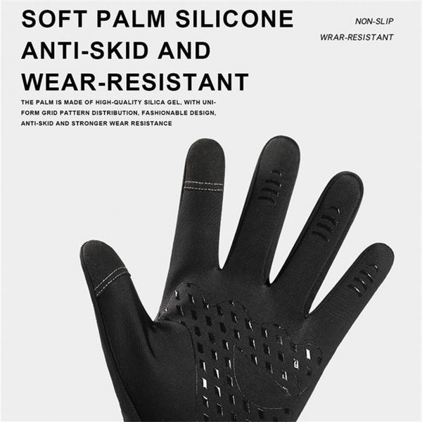 

cycling gloves men and women q802 outdoor climbing touch screen female driving sports autumn winter warm ski, Black