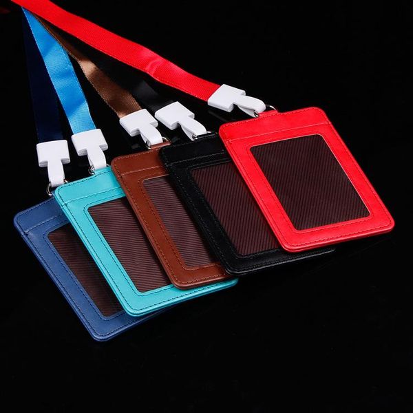

card holders pu set color certificate work spot bus factory, Brown;gray