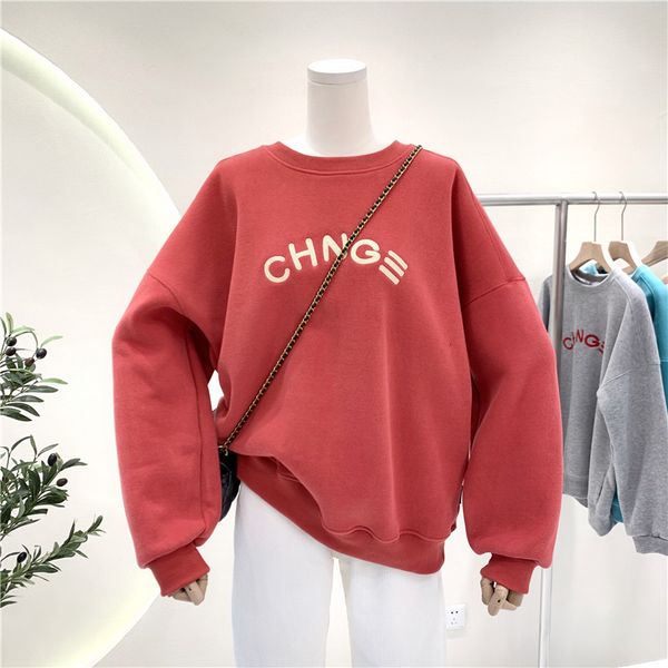 

2021 new hoodies chique carta simples oversized moletom mais grosso macio queda bsico roupas s wbqv, Black