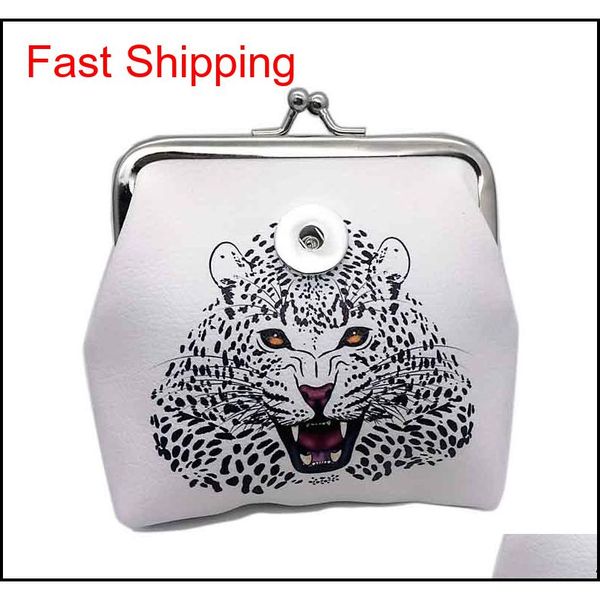 

fashion owl pu leather wallet 016 mini bag wallet 18mm snap button bag coin purse charm interchangeable jewelry f qylkxr beauty888, Silver