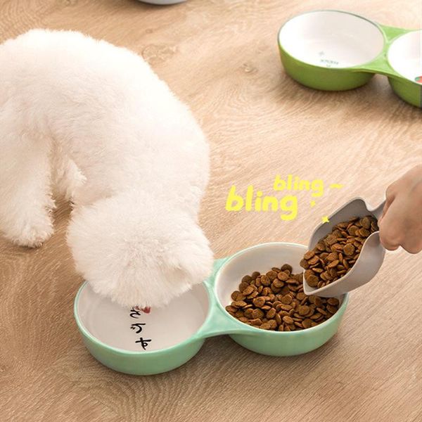

cat bowls & feeders bowl ceramic double food dog overturn prevention eating small pet supplies