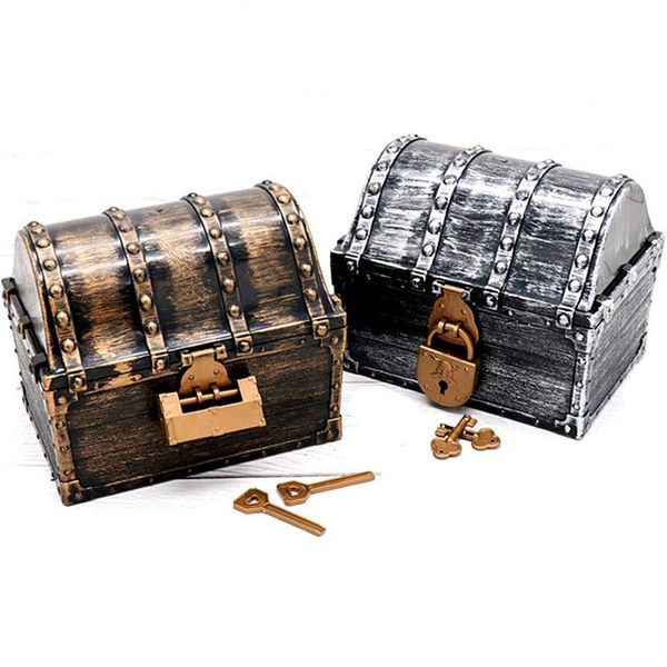 

party masks pirate treasure chest box with 2 locks favors kids toy boy gift