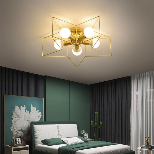 

ceiling lights bedroom lamp creative study modern minimalist nordic lamps and lanterns personality pentagonal home master