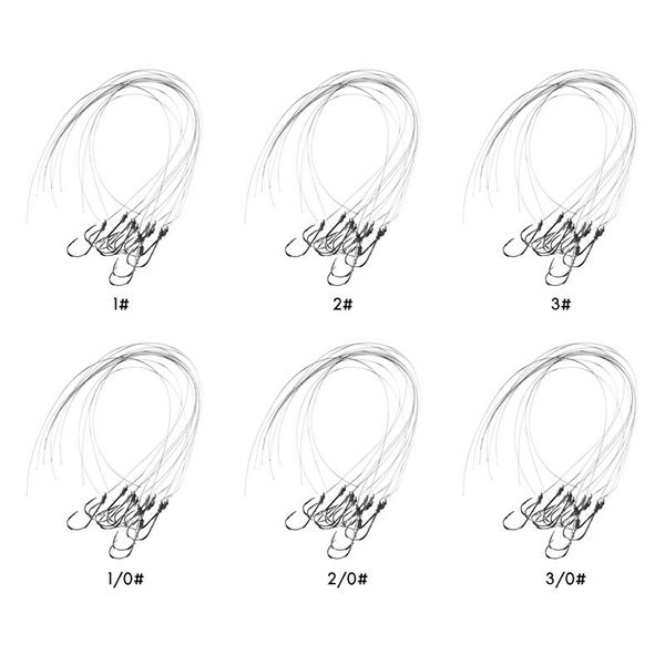 

20pcs fishing hooks with line carbon steel carp bait sharp fishing hook tie-in line outdoor fish tie hook