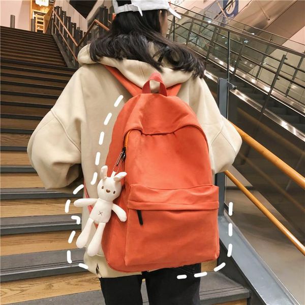 

backpack school bag women's-style high student's vintage sense simple 2021 style fashion