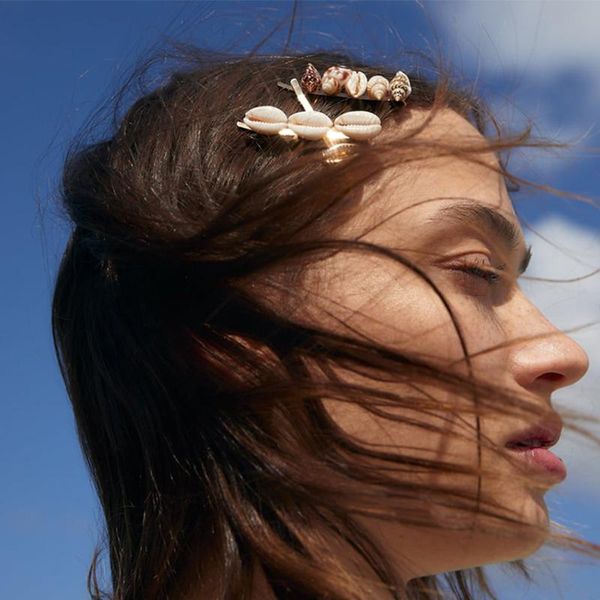 

hair clips & barrettes 5pcsset female pins multi styles seashells pearl hairpins for women summer beach bridal wedding jewelry, Golden;silver