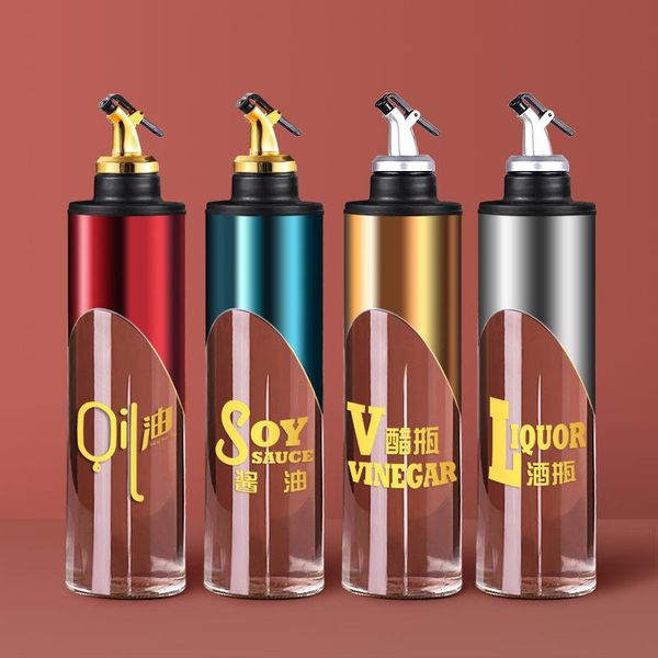 

storage bottles & jars 380ml-650ml stainless steel oil pot and spice bottle vinegar soy sauce wine kitchen olive dispenser