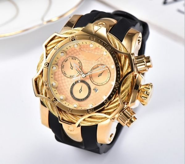 

designer watch brand table luxury watches selling large dial steel belt quartz men's watch, Slivery;brown