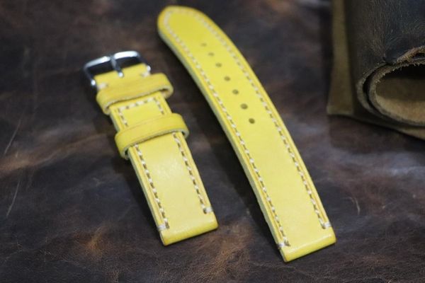 

watch bands genuine leather watches strap watchband 20mm vintage business casual style yellow men bracelet replacement accessories, Black;brown