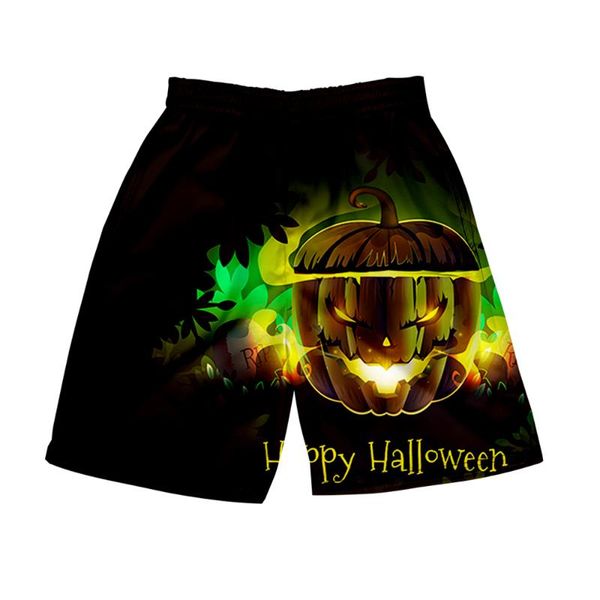 

men's shorts halloween 3d print summer holiday women men elastic waist japan streetwear casual style beach, White;black
