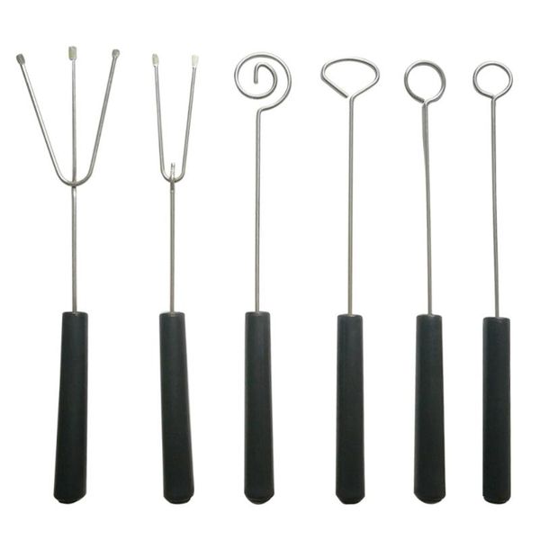

forks 6pcs stainless steel chocolate candy dipping fork fondue diy decorating tools