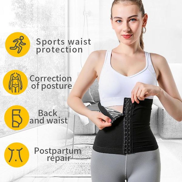 

waist support trainer silver ion coating women body shaper croset cincher tummy control sport girdle weight loss slimming trimmer, Black;gray