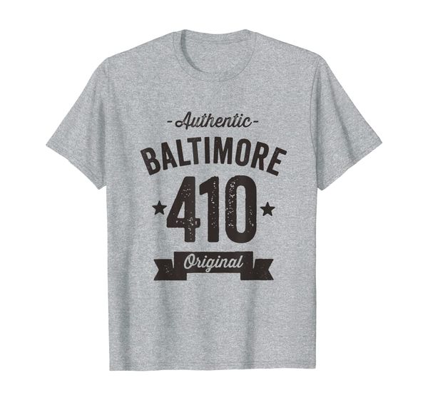 

410 baltimore area code tshirt distressed authentic, White;black