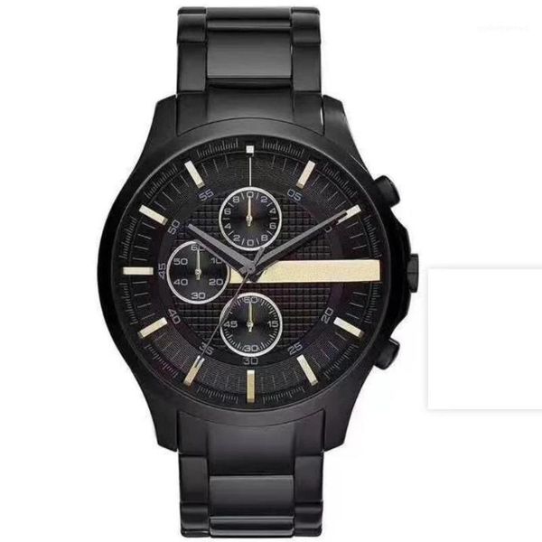 

wristwatches 2021 model watches 2164 men's watch two tone steel blue bracelet chrono 46 x 52 mm with boxes, Slivery;brown