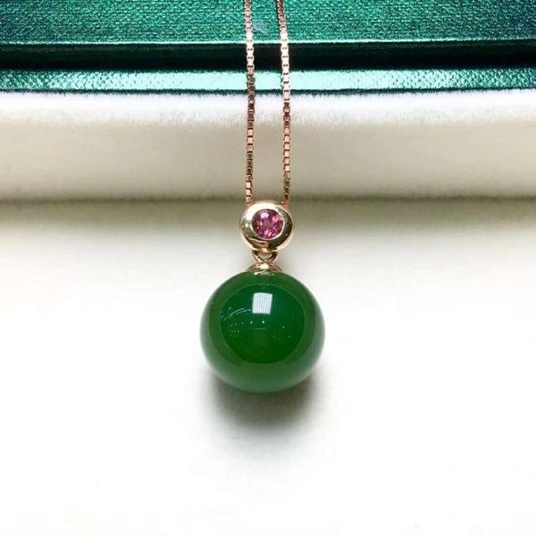 

lockets 18k gold inlaid hetian jasper bead pendantj33#, Silver