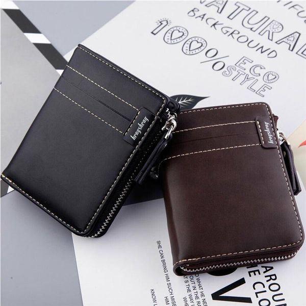 

wallets men's soft smooth genuine leather billfold slim wallet holder, Red;black