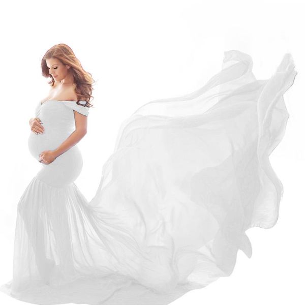 

maternity dresses baby & children's female formal dress, solid color boat neck short sleeve for pregnant women pography, White