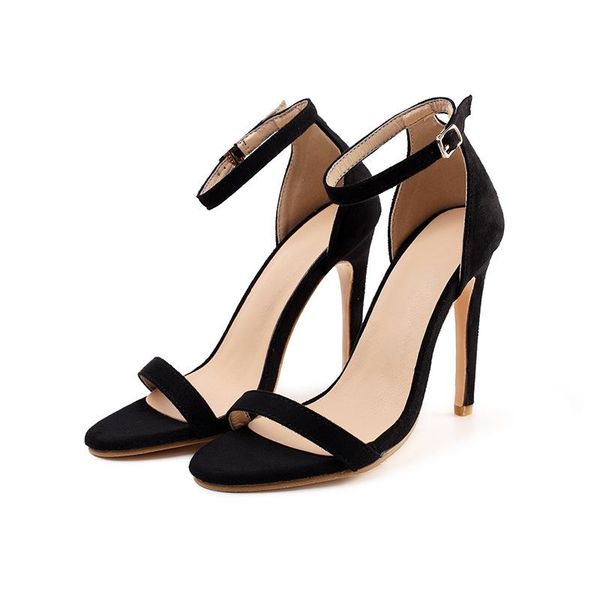 

2021 fashion shoes buckle sandal pumps super high heels women stiletto sandals casual woman shoe, Black