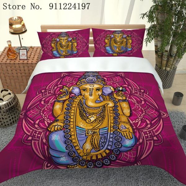 

3d buddha printed comforter bedding sets for adults duvet cover set single double  king size bed linen 2/3pcs home textile