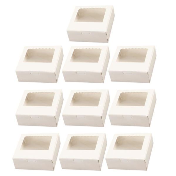 

gift wrap 10pcs clamshell type dessert packing boxes pastry cake paper