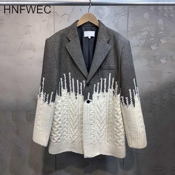 

women's jackets 2021 spring fashion high street jacket patchwork contrast colors full sleeve single breasted loose e339, Black;brown