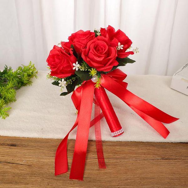 

decorative flowers & wreaths artificial romantic wedding bouquet bridesmaid holding for party church valentines day birthday po shooting
