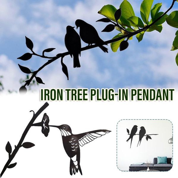 

decorative objects & figurines birds decoration on the branch wrought iron for outdoor indoor using garden dropship wind chimes hanging